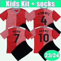 23 24 ADAMS Kids Kit Soccer Jerseys MANNING STEWART WALKER-PETERS DOWNES STEPHENS ARMSTRONG ALCARAZ Home Football Shirts