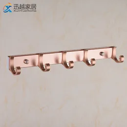 Towel Racks Bath Robe Hooks 40cm Rose Gold Polish Aluminum Shower Clothes Holder Wall Organizer Hook Hanger Bathroom Hardware Accessories 230926