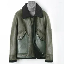 Männer Pelz Europäischen Stil Winter Motorrad Herren Wolle Mäntel Plus Größe 5XL Faux Für Männer Mantel Samt Mans Kleidung