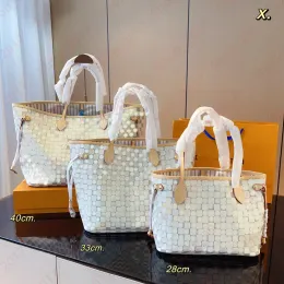 2024Designer Tote Kadınlar Asla Alışveriş Asla Tam Çanta Ontheo Tasarımcı Lvityyyyy Lady Casual Çiçek Kontrol Edilmiş Hızlı Tohumlar Büyük Omuz Vintage Petit Sac Bir Ana Tasche