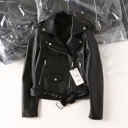 Kvinnors läder faux läder ftlzz läderjacka kvinnor vår höstrock kvinnor faux pu cykeljacka moto läderjacka lady casual street outwear 230926