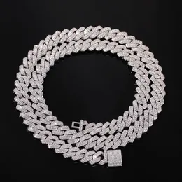 13mm Straight Edge Cuban Chain Micro Pave Cubic Zircon Mixed Luxury Bling Full Iced Out Hip hop Jewelry274q