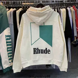 Rhode Niche Fashion Track Printed High Weight Pure Cotton Hoodie for Men and Women