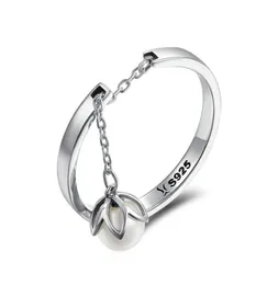 Women039S Cupronickel SolidS925 Silver Ring Dangel淡水真珠調整可能1635597694225