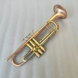 Fosfor koppar trumpet bb b platt mässing guldmålad utsökta hållbart musikinstrument med munstycke handskar remmar 00