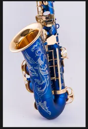 Il belin Alto Saxophone Eb Tune E-flat Musical Instruments New Arrival Brass Blue High Quality Saxophone with Case Free Shipping