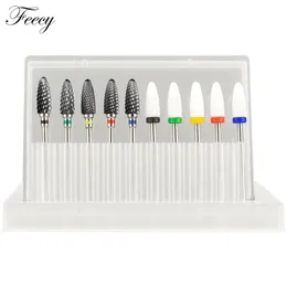 Nail Manicure Set 10pcs Milling Cutter for Manicure Set Ceramic Carbide Nail Drill Bits for Removing Gel Varnish Drill Manicure Machine Pedicure 230925