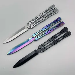 Tactical KnifeNew Ztech Portable Folding Butterfly Trainer Csgo Balisong Trainer Stainless Steel Pocket Practice Knife Training Tool for Outdoor Games