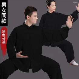 Ubranie etniczne Tai chi mundurek tradycyjny chiński unisex wushu z długim rękawem luźne wygodne ubrania