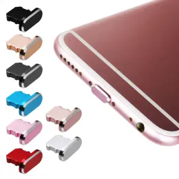 Färgglada metall Anti Dust Plug -täckningsladdningsport Cap för iPhone Dock Plug Stoper Cover Telefontillbehör Whosell
