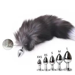 Anal Toys Vuxen Erotisk sex Separabel Metal Plug Tail -tillbehör för par Cosplay Expansion Anus Flirting Shop 230925