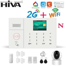 Alarm Sistemleri Hiva WiFi GSM Güvenlik Hırsız Sistemi Ev 4G Kablosuz Alarm Sistemi Kiti Akıllı Yaşam Tuka Uygulama Kontrolü Alexa YQ230926