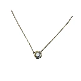 Necklace Carttiers Designer Luxury Fashion Women Sterling Silver 925 Tri Color Necklace Colorless Collar Chain Popular Fashion Simple Versatile