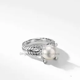 Ring Mode Damen Luxus X Designerschmuck Geflochtene Designerringe Schmuck für Kreuz Klassisch für Kupferring Draht Vintage Verlobung Jubiläumsgeschenk EGPG