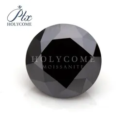 Whole black color round cut loose synthetic moissanite diamond for engagement diamond ring7999447