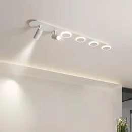 Lustres bande nordique LED avec projecteurs couloir plafonniers pour salon chambre balcon décor à la maison luminaires