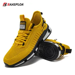 Klädskor baasploa lättkörning för män casual mens designer mesh sneakers laceup manlig utomhussport promenad sko 230926