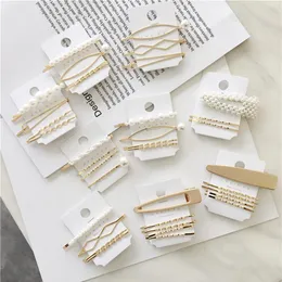 3Pcs Set Pearl Metal Women Hair Clip Bobby Pin Barrette Hairpin Hair Accessories Beauty Styling Tools Drop New Arrival226z