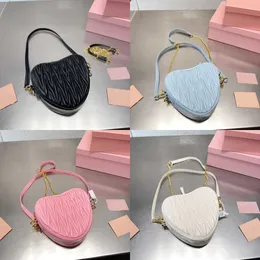 love designer bags women heart mium Cross Body chain purse cute evening bags Leather Diagonal Strap luxurys Square Bag 230915