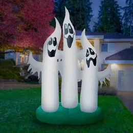 Party Decoration Halloween Uppblåsbar skrämmande White Ghost Decoration 10ft White Glow Ghost Set T230926