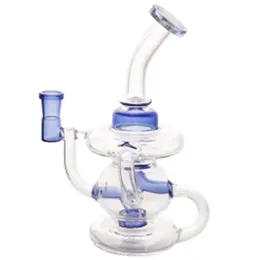 Bong Hookahs Dab Rig Glass Recycler Smoking Water Pipe Colorful ThickGlassBongs Hookahs Water Bong