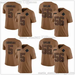 2023 Salute To Service Limited Maglie 56 Lawrence Taylor 5 Kayvon Thibodeaux 26 Saquon Barkley 8 Daniel Jones 97 Dexter Lawrence II 29 Xavier McKinney Andrew Thomas