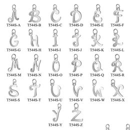 Charms 26Pcs Initial 26 English Alphabet Letter Charm Pendants For Women Man Diy Necklace Bracelet Jewelry Making A-Z Drop Delivery Fi Dhpl1