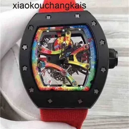 Orologio Milles automatico SuperClone KV Factory quadrante antico scheletrato nastro rosso tela fibra di carbonio zaffiro spedito da FedexA8Z914A3