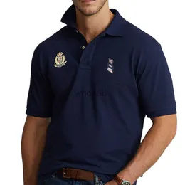 Herrklänningskjortor Polo-skjorta Män bär Summer Fit Type Högkvalitativ 100%Cotton Men's Short Sleeve Solid Business Casual Lapel T-Shirt S-5XL YQ230926