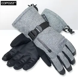 Ski Gloves COPOZZ Unisex Ski Gloves 30 Degree Snowboard Mittens Touchscreen Gloves Snowmobile Motor Waterproof Thermal Snow Gloves 230925