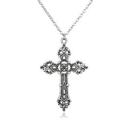 Chokers Vintage Crosses Pendant Necklace Goth Jewelry Accessories Gothic Grunge Chain Y2k Fashion Women Things Men 230926