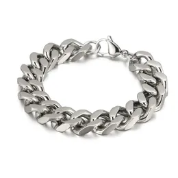 12mm 8 66'' high polished stainless steel cuban curb link chain bracelet bangle mens jewelry birthday gifts nice gifts256h