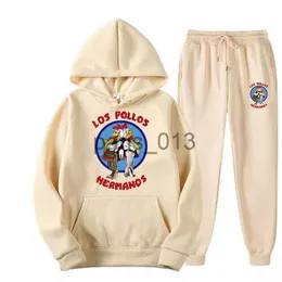 Tracksuits masculinos Los Pollos Hermanos Tracksuit 2 peças Conjuntos de algodão unisex frango irmãos ao ar livre esporte hoodies moletom + calças ternos x0926