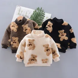 Coat Winter Flannel Boy's Tshirt Jacket Plush Warm Toddler Boy Clothes Thick Sweater Children's Clothing Christmas Costume 230926