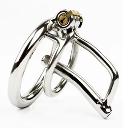 Stainless Steel Male Chastity Device with Catheter Small Cock Cage Metal Penis Lock Bdsm sexy Toy for Men Belt7772266