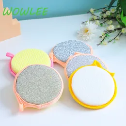 Sponges Scouring Pads 20Pcs Double Side Dishwashing Sponge Dish Washing Brush Pan Pot Dish Wash Sponges Household Cleaning Kitchen Tools 230926