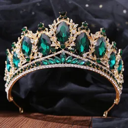 Hårsmycken Kmvexo Grand Baroque Crystal Tiaras Crown Bride Female Accessories Head Princess Birthday Present Drop Delivery Hairjewelry Dhyit