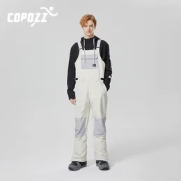 Skiing Pants COPOZZ Men Women Ski Pants Windproof Waterproof Bib Overalls Trousers Winter Warm Outdoor Sports Snowboard Skiing Clothing 230925