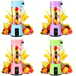 1pc, Multifunctional Orange Juicer - Rechargeable Household Juicer Machine with 6 Blades - Portable Fruit Juicer for Kitchen Tools
