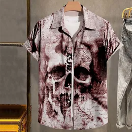DIY Giyim Özelleştirilmiş Tees Polos Kafatası Baskı Kollu Hırka Baskılı Erkek Gömlek Yabancı Ticaret Moda Gündelik Trend Yoklu Top