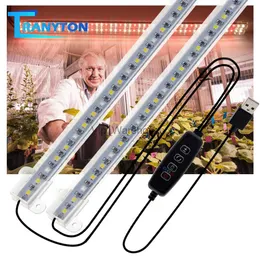 Luzes de crescimento USB LED Grow Light DC 5V 2835 Tiras Lâmpada de cultivo de plantas 30cm 50cm Vermelho / Azul / Branco Mutável com interruptor para Phytolamp interno YQ230926