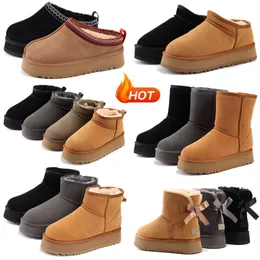 Uggit Australia Ultra Mini Boot Designer for Women Tasman Slippers Tazz Slipperプラットフォームブーティー