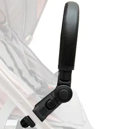 Sacos de dormir Universal Baby Stroller Armrest Bumper Bar Handle Crossbar Acessórios para 95 Prams Preto PU Couro Alta Qualidade 230925