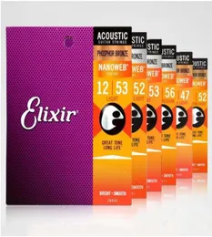 Elixir Acoustic Guitar Strings Phosphor Bronze Shade 16077 16002 16052 11025 11052 16027 16102 11100 11002 11027 12000 12002 120506728237