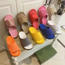 Designer sandaler dupe aaaaa sandal glider gummi glider män kvinnor tofflor platta blommor sandal vit s strand flip flops dayremit