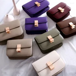 Abendtaschen Leder Frauen Flap Bag Mode Tofu Kleine Quadratische Hohe Qualität Dame Schulter Luxus Designer Handtasche 20 Farben