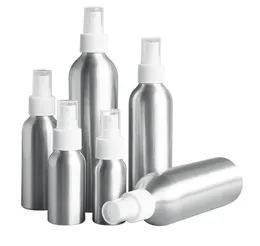 Aluminium spray atomiser flaska metall tomma flaskor fin dim pump atomer kosmetisk behållare 30 ml 50 ml 100 ml 150 ml 250 ml 500 ml zz