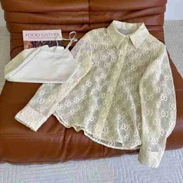 Women's Blouses & Shirts Designer Womens lace shirt two-piece set with a trendy and stylish new style for the season JC46