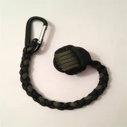 Monkey Fist keychain 1 Steel Ball Self Defense 550 paracord keychain Handcrafted in China207i