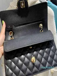 2022 Designer Caviar 100 Genuine Leather Ladies Handbags Cowhide Wallets Messenger Bags Qui Stitched Flap7746024